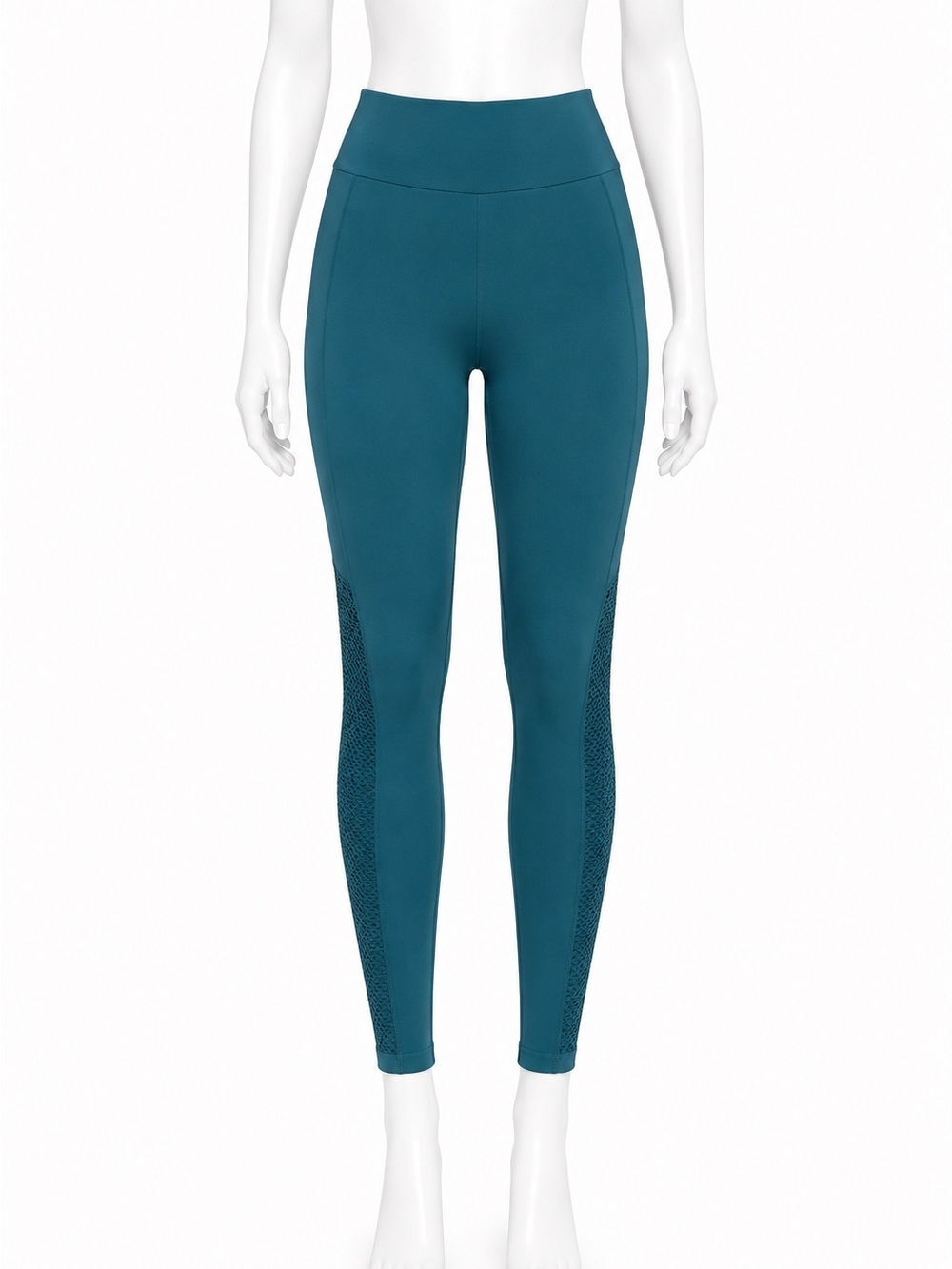 fabletics High-Rise Teal Active Legging with Side Mesh Panels size small